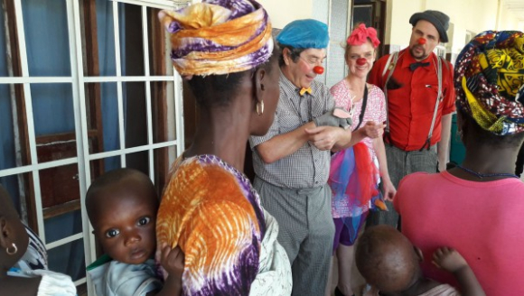 Clowns Rote Nasen Sierra Leone