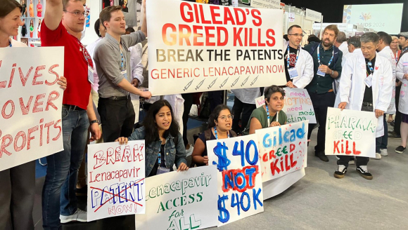 Protest Aids-Konferenz München Gilead Lenacapavir