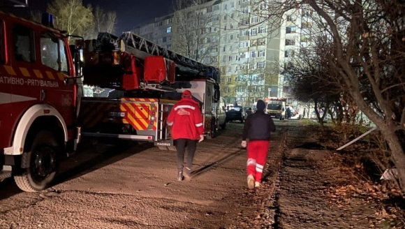 Nothilfe nach russischem Luftangriff auf die Stadt Sumy (Ukraine)