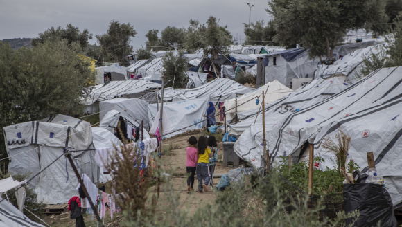 Überfülltes Flüchtlingslager auf Lesbos