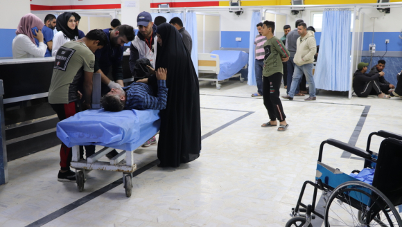 Patienten werden in Irak nach dem Triage-System eingeteilt. 