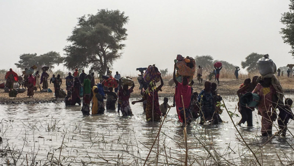 Grenzfluss Nigeria Kamerun Flüchtlinge Rann