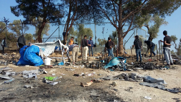 Feuer Flüchtlingslager Moria, Lesbos