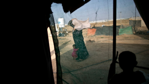 Syrien Grenze Jordanien Flüchtlinge Wüste