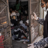 Zelle Flüchtlinge Internierungslager Libyen