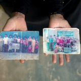Nahaufnahme von Meluas Familienporträts aus Myanmar
