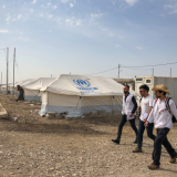 Geflüchtete aus Syrien leben im Bardarasch Camp, Irak 